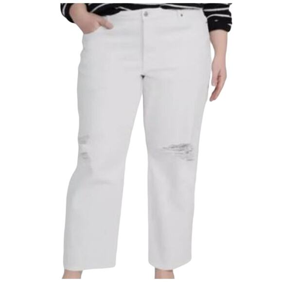 Old Navy Womens  White High Rise O.G. Loose Jeans 20 - Picture 1 of 7